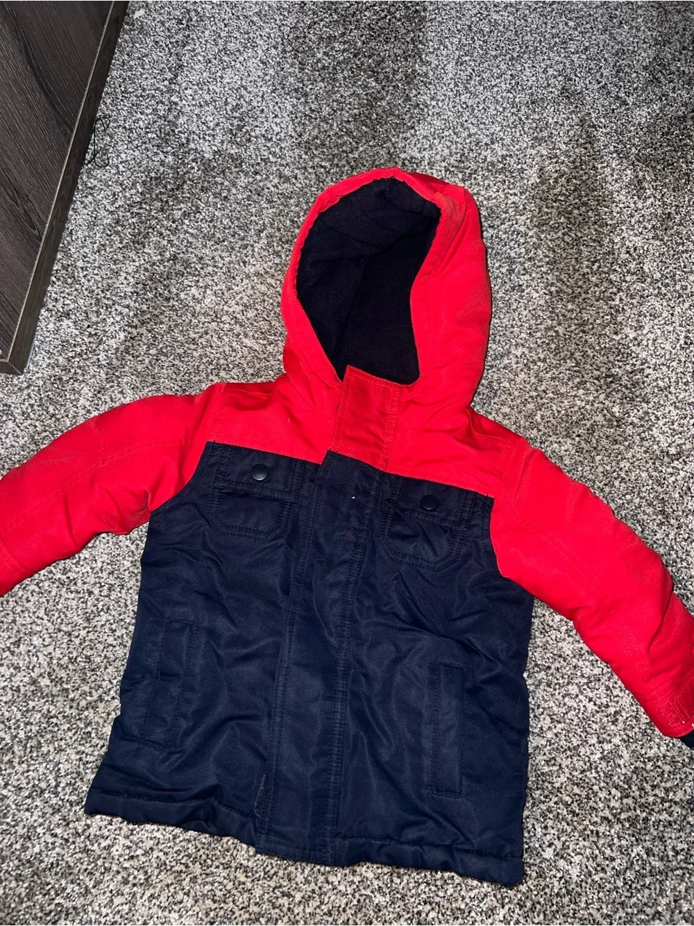 Gymboree Red and Black Hooded Puffer Coat